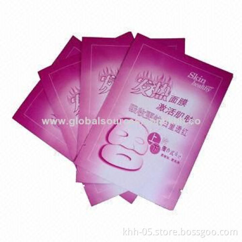 Mask Packaging Bag with Heat Cut Sealed Style, Made of OPP/VMCPP/CPP Materials